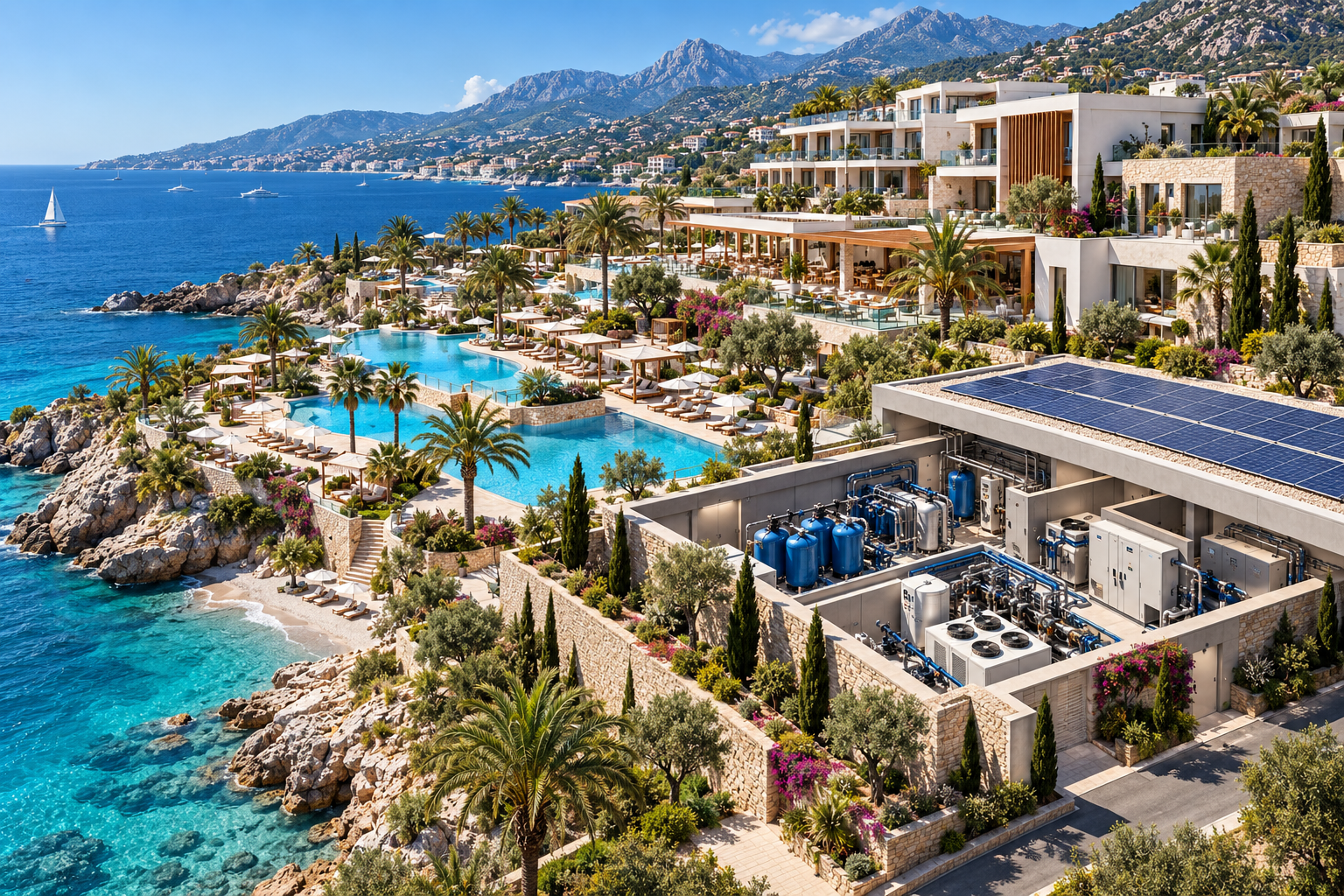 Konzept einer integrierten Wasser- und Energieversorgung für ein Resort